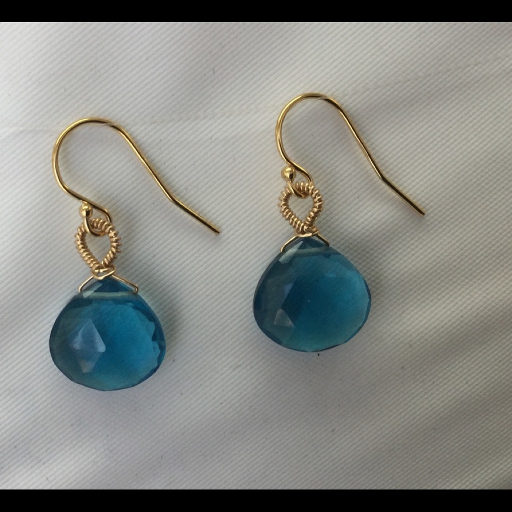 London Blue Quartz Earrings